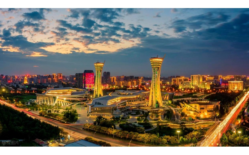 山東原實(shí)科技，煥彩濰坊樓體夜景亮化工程