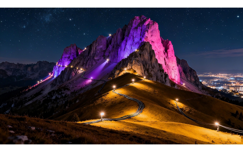 光影塑山魂：山體亮化工程的藝術(shù)、科技與實(shí)踐探索